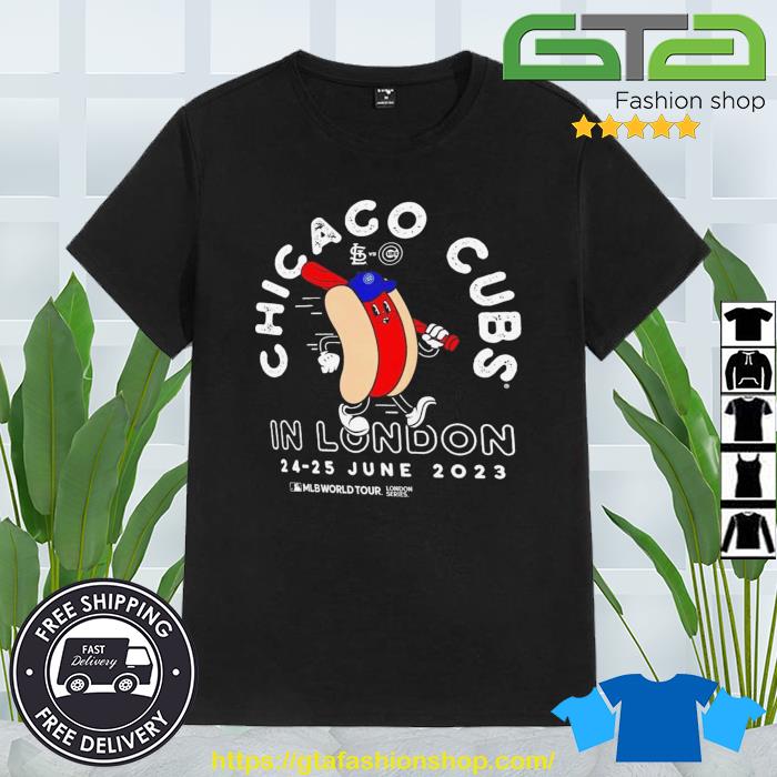 Chicago Cubs Fanatics Branded 2023 MLB World Tour: London Series City Dog  T-Shirt - Black