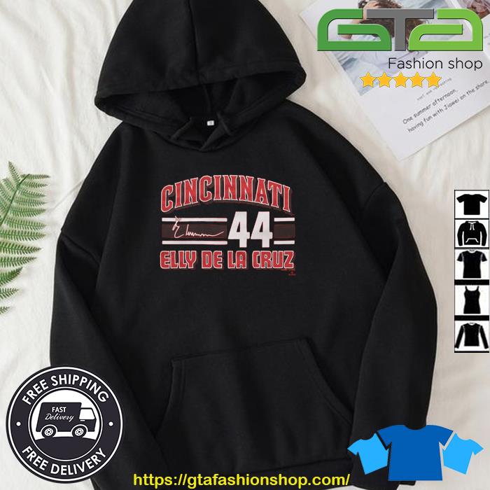 Official Number 44 Cincinnati Reds Elly De La Cruz Signature Jersey shirt,  hoodie, sweater, long sleeve and tank top