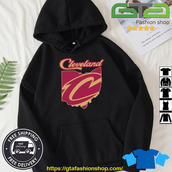 Cleveland Cavaliers Basketball Map Logo 2023 Shirt Hoodie