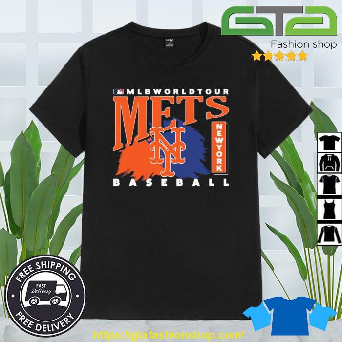 2023 Mlb World Tour New York Mets Baseball Logo Shirt