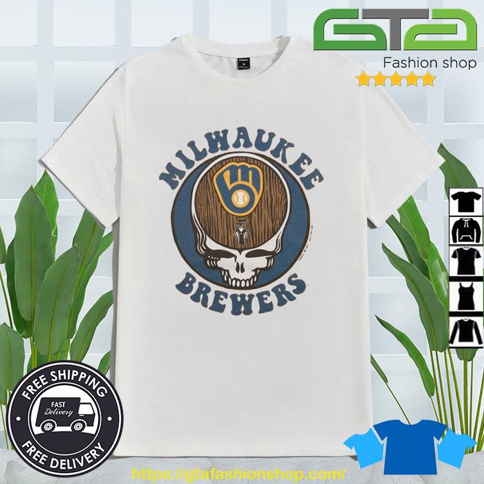 Official mlb X Grateful Dead X Brewers Skull Keg Shirt, hoodie, sweater,  long sleeve and tank top