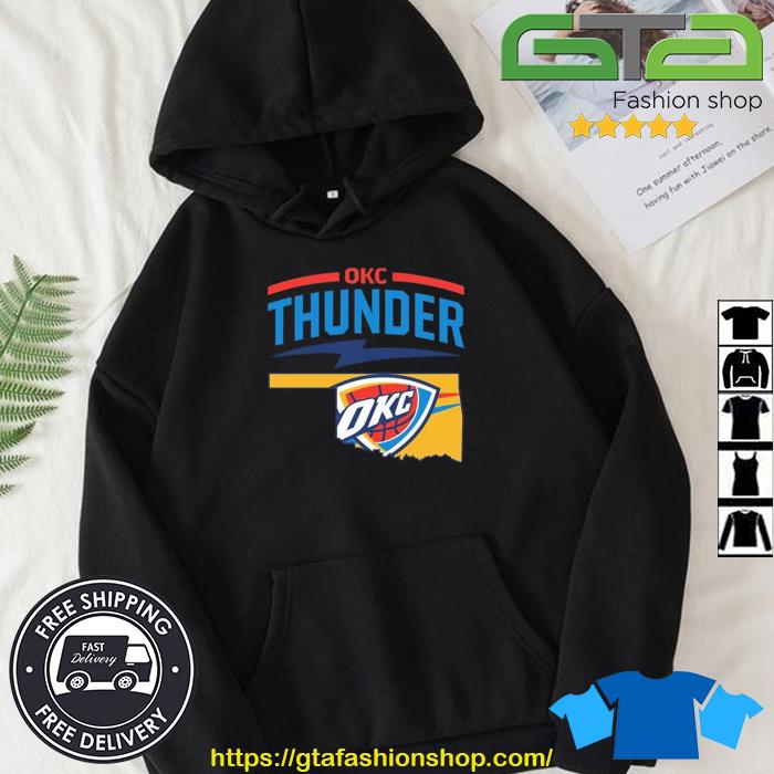 Oklahoma City Thunder Basketball Map Logo 2023 Shirt Hoodie