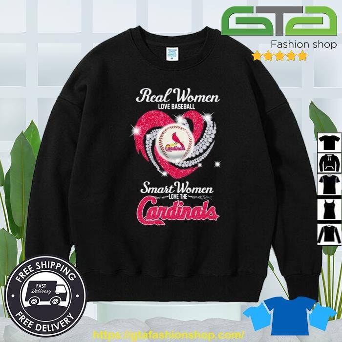 Real Women Baseball Smart Women Love The St Louis Cardinals T-Shirt