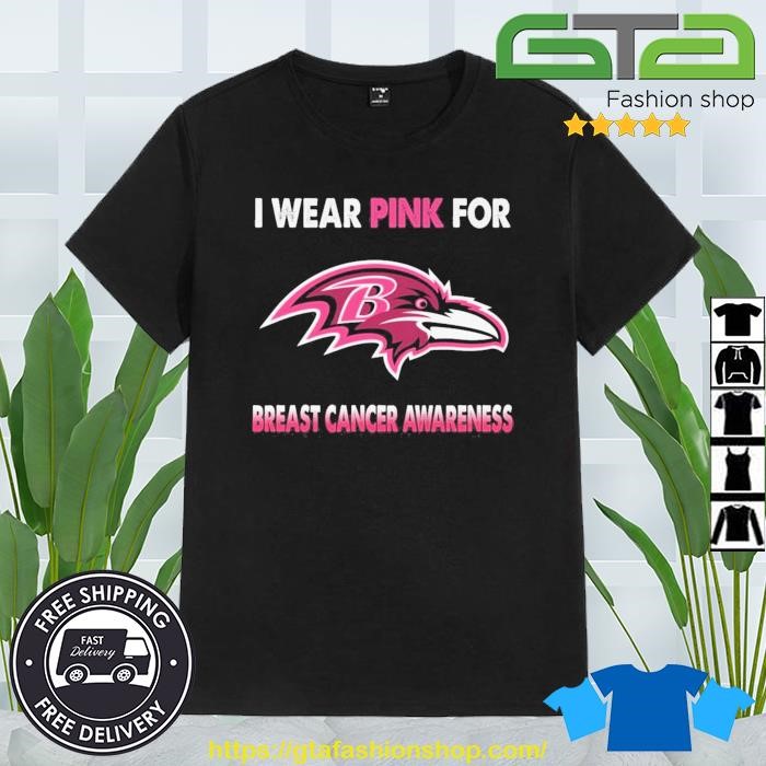 Original Baltimore Ravens I wear pink for Breast Cancer Awareness 2023 shirt,  hoodie, longsleeve, sweatshirt, v-neck tee