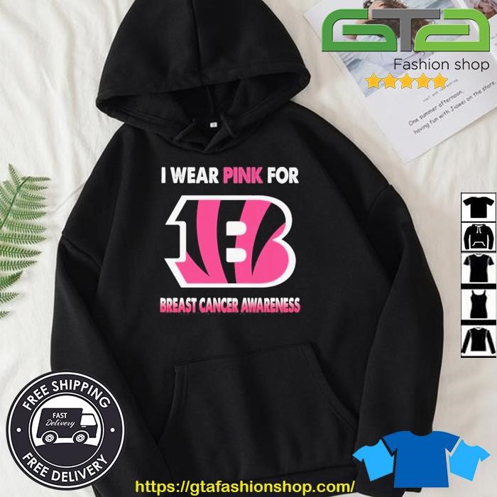 Cincinnati Bengals I Wear Pink For Breast Cancer Awareness Shirt, hoodie,  sweater, long sleeve and tank top