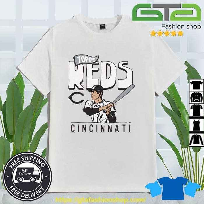 Cincinnati Reds T-Shirt from Homage. | Charcoal | Vintage Apparel from Homage.