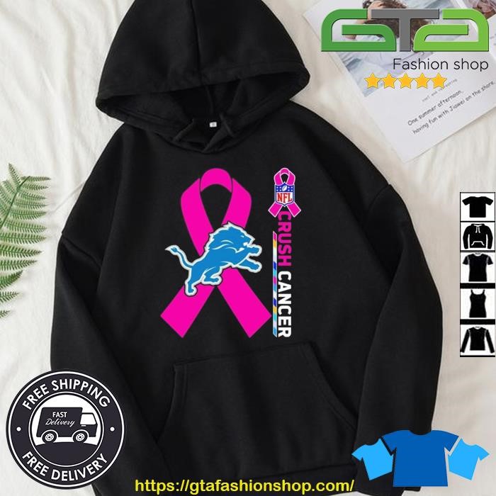 Crush Cancer Detroit Lions NFL Shirt Cancer Support Women Men