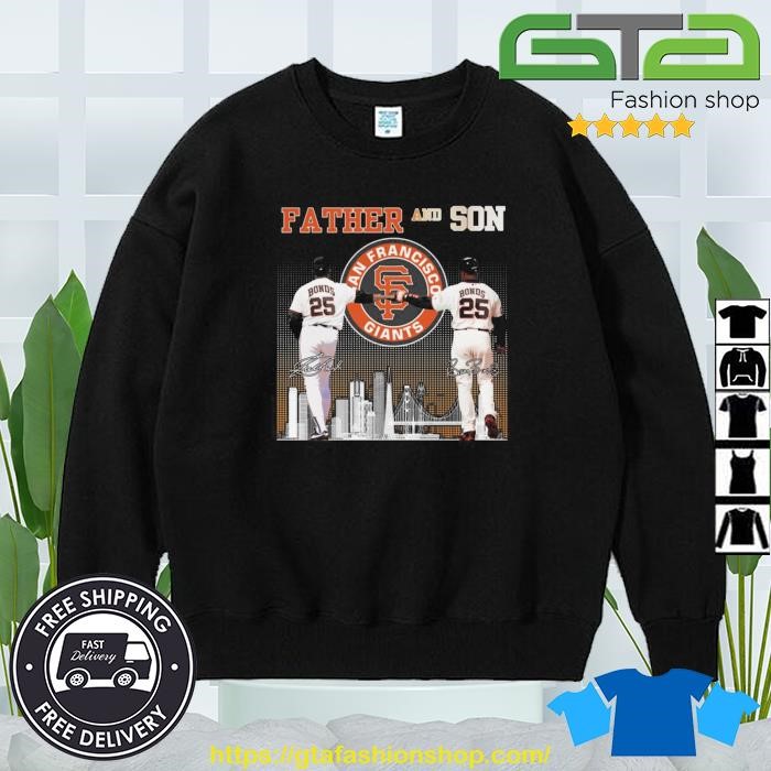 Father And Son San Francisco Giants Bonds Signatures shirt, hoodie,  sweater, long sleeve and tank top