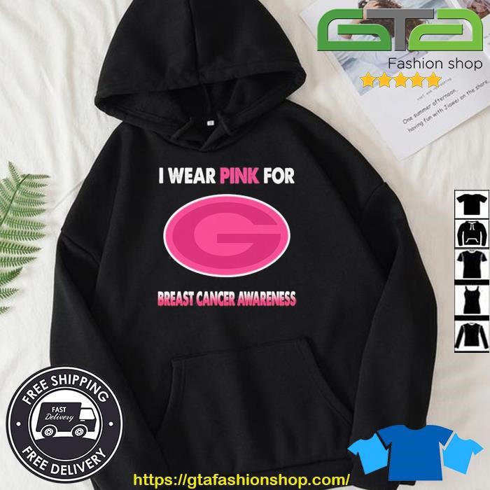 Green Bay Packers I Wear Pink For Breast Cancer Awareness shirt, hoodie,  sweater, long sleeve and tank top