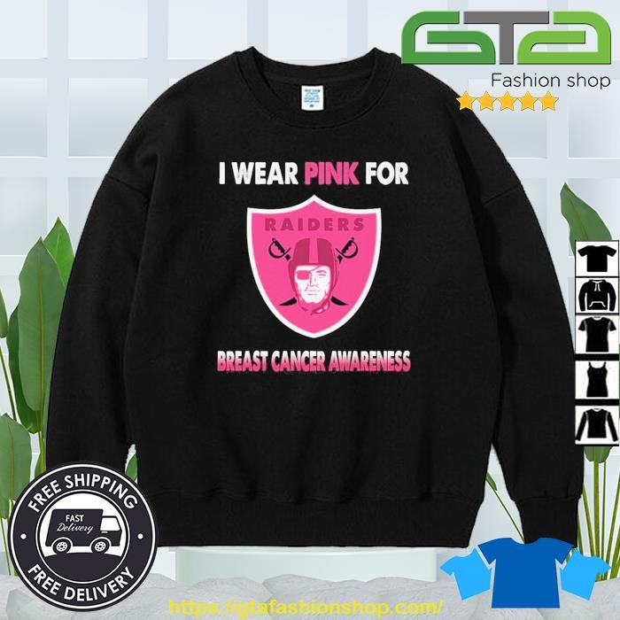 We wear Pink Breast cancer awareness Raiders Football shirt, hoodie,  sweater, long sleeve and tank top