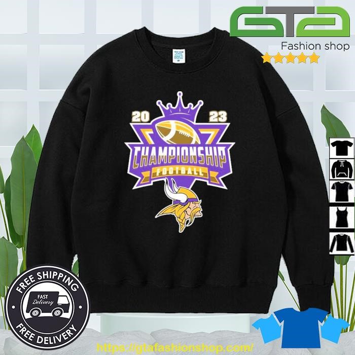 Minnesota Vikings Football NFL 2023 Championship Crown Logo Shirt, hoodie,  sweater, long sleeve and tank top