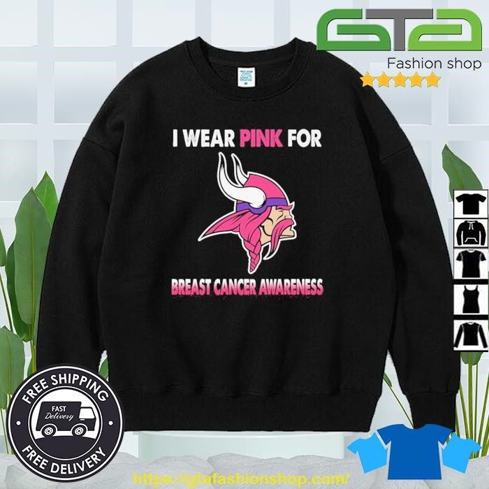 Minnesota Vikings I Wear Pink For Breast Cancer Awareness shirt