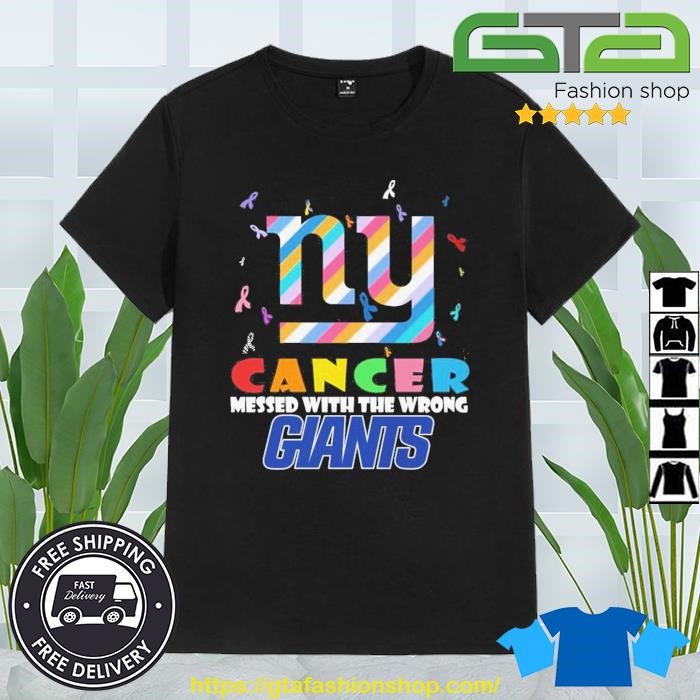 New York Giants Cancer Messed With The Wrong Saints 2023 Shirt