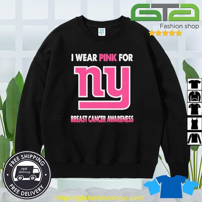 New York Giants I Wear Pink For Breast Cancer Awareness 2023 Shirt