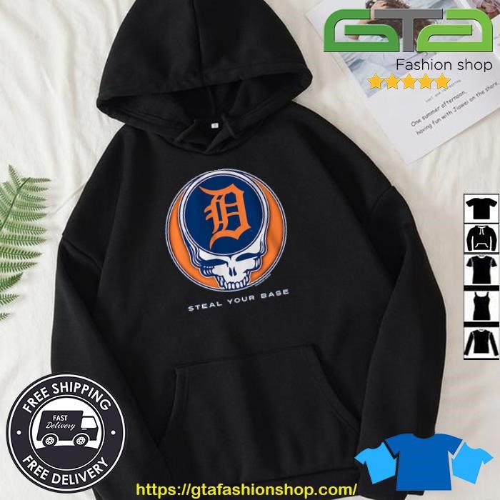 Official Detroit Tigers Grateful Dead Steal Your Base 2023 T-Shirt