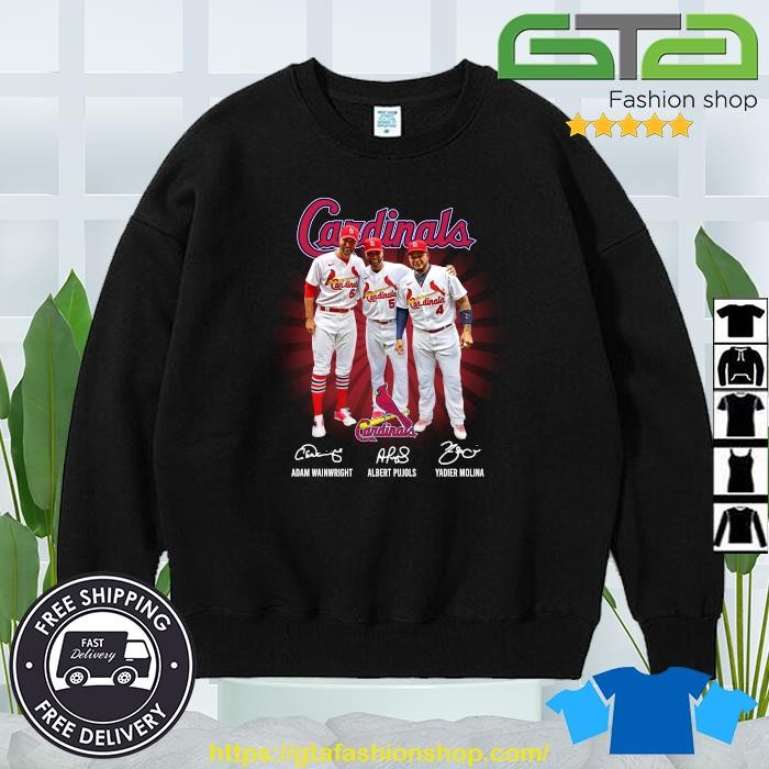 St. Louis Cardinals Yadier Molina and Albert Pujols signatures thank you  Legends shirt, hoodie, sweater, long sleeve and tank top