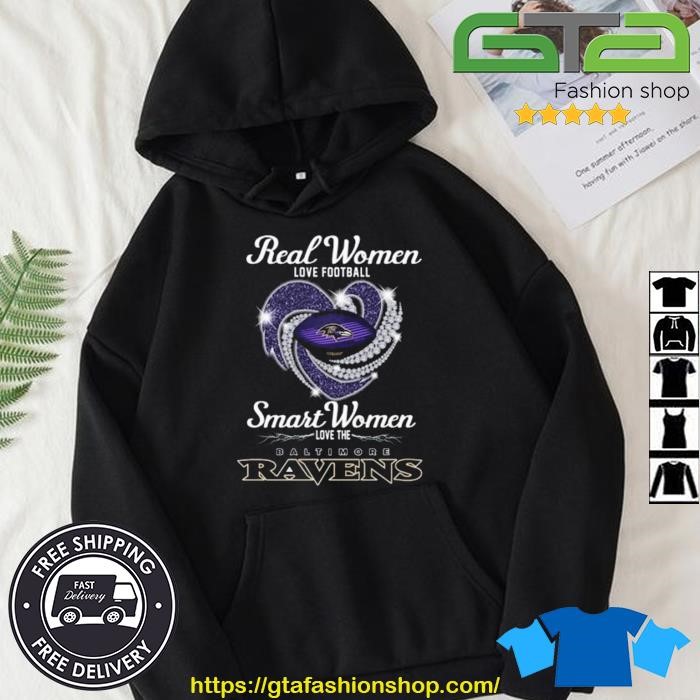 Real Women Love Football Smart Women Love The Baltimore Ravens Shirt -  Hersmiles