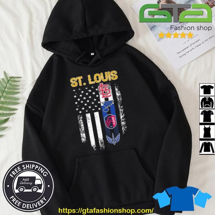 St. Louis Cardinals St. Louis Blues St. Louis Battlehawks St. Louis City SC  logo St. Louis city 2023 shirt - teejeep