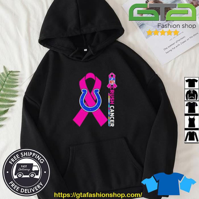 Indianapolis Colts X NFL Crush Cancer Logo 2023 Hoodie