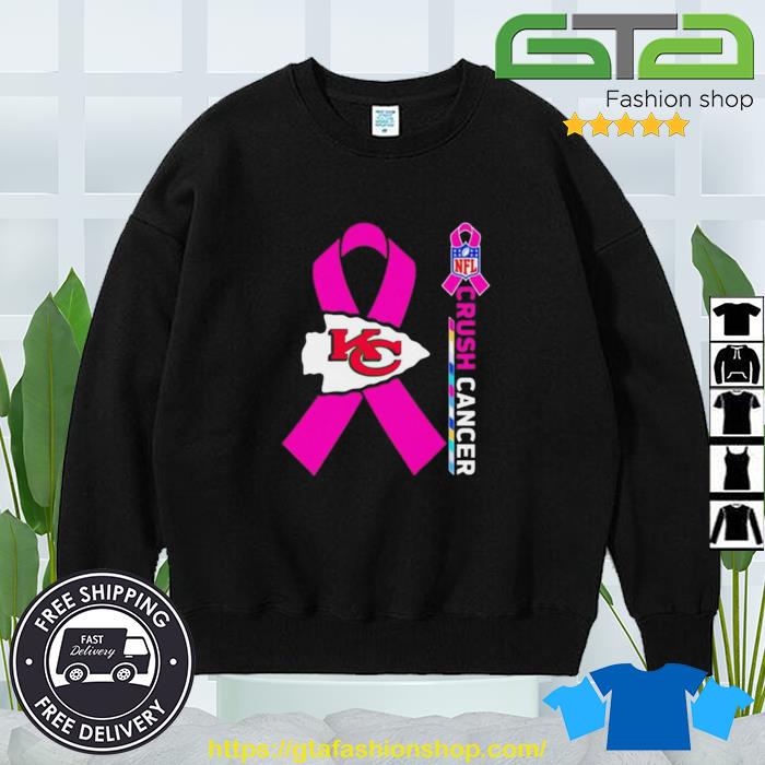 Funny kansas City Chiefs NFL Crush Cancer shirt, hoodie, sweater, long  sleeve and tank top