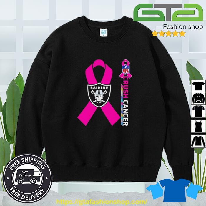 Las Vegas Raiders Nfl Crush Cancer T-shirt,Sweater, Hoodie, And