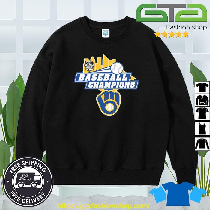 Official milwaukee brewers baseball champions seattle all star game 2023  logo shirt - Limotees