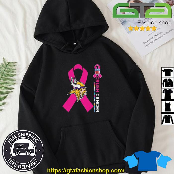 Crush Cancer Minnesota Vikings NFL Shirt Cancer Support Women Men Shirt -  Best Seller Shirts Design In Usa