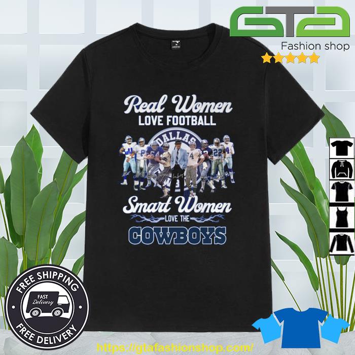 Real women love football smart women love the Cowboys legend team  signatures 2023 shirt - Limotees