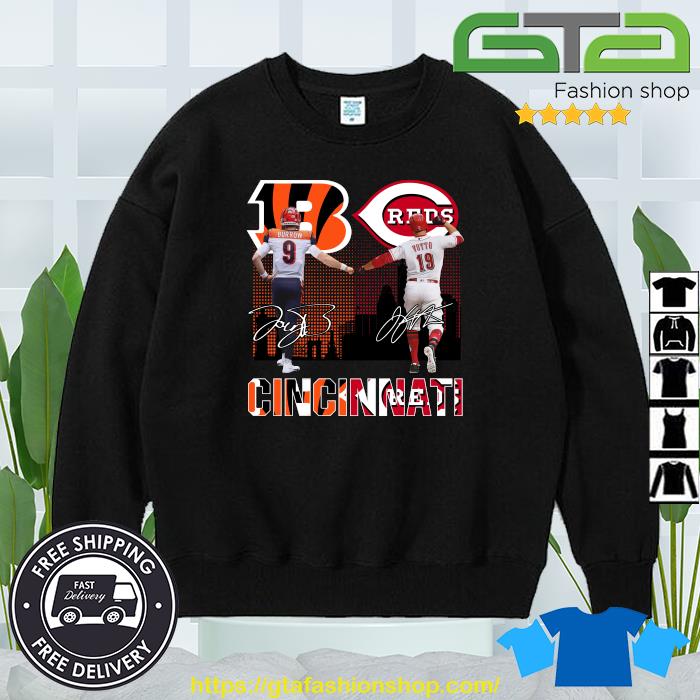 Cincinnati Bengals Joe Burrow and Reds Joey Votto signatures shirt, hoodie,  sweater, long sleeve and tank top