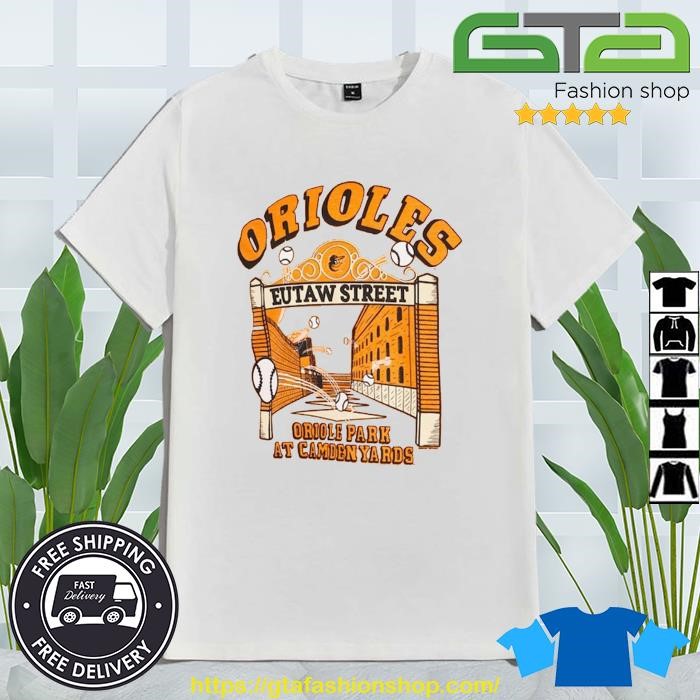 Baltimore Orioles Homage Eutaw Street Hyper Local Tri-Blend T-Shirt - Orange