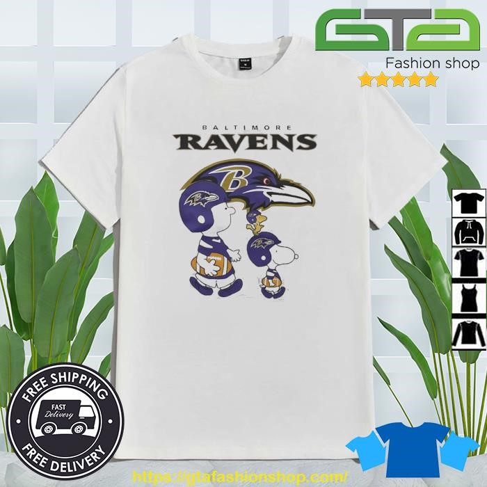 Baltimore Ravens Snoopy and Charlie Brown Peanuts shirt, hoodie