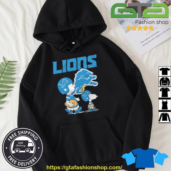 Detroit Lions Snoopy and Charlie Brown Peanuts shirt, hoodie, sweater, long  sleeve and tank top