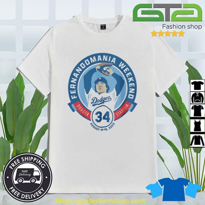 Fernandomania Weekend Dodger Stadium 34 Hoodied Sweatshirt Los Angeles  Dodgers - hoodie, t-shirt, tank top, sweater and long sleeve t-shirt