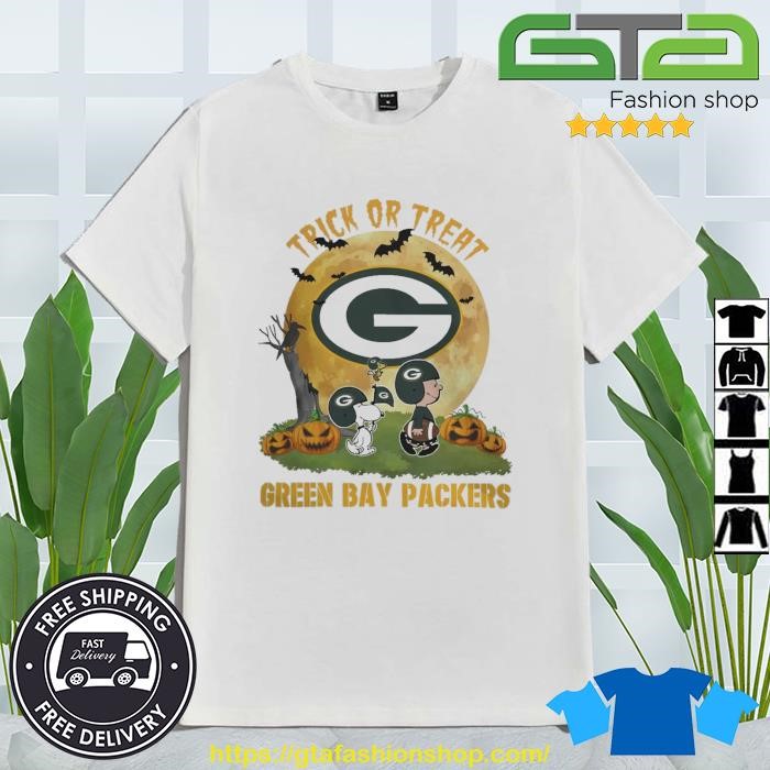 Green Bay Packers Snoopy Charlie Brown And Woodstock Trick Or Treat  Halloween 2023 Shirt