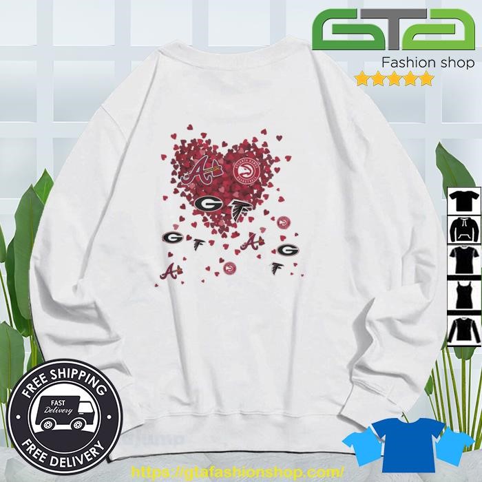 Heart Love Atlanta Braves X Atlanta Hawks X Green Bay Packers X Atlanta  Falcons Shirt