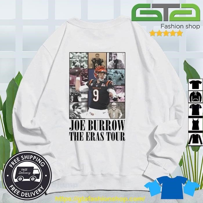 Joe Burrow 9 the Eras tour football poster shirt, hoodie, sweater, long  sleeve and tank top