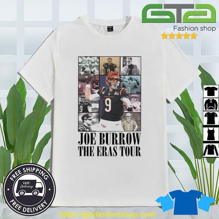 Joe Burrow 9 the Eras tour football poster shirt, hoodie, sweater, long  sleeve and tank top