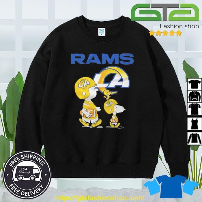 Los Angeles Rams Snoopy and Charlie Brown with Woodstock cartoon T-shirt,  hoodie, sweater, long sleeve and tank top