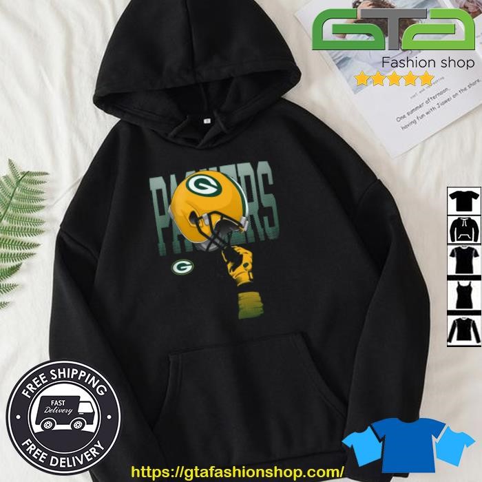 NFL Team Apparel Boys' Green Bay Packers Helmets High Green T-Shirt