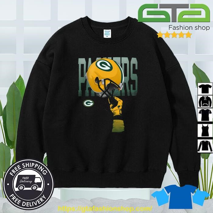 NFL Team Apparel Boys' Green Bay Packers Helmets High Green T-Shirt