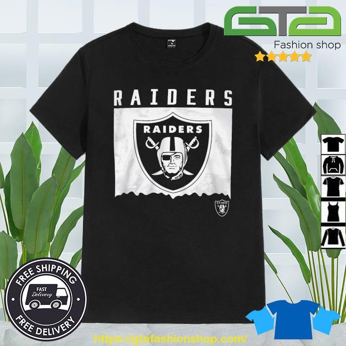 Nfl Team Apparel Youth Las Vegas Raiders Liquid Camo Shirt