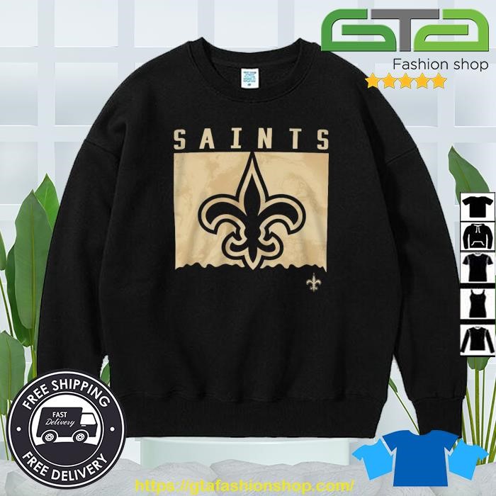 NFL Team Apparel Youth New Orleans Saints Liquid Camo T-Shirt