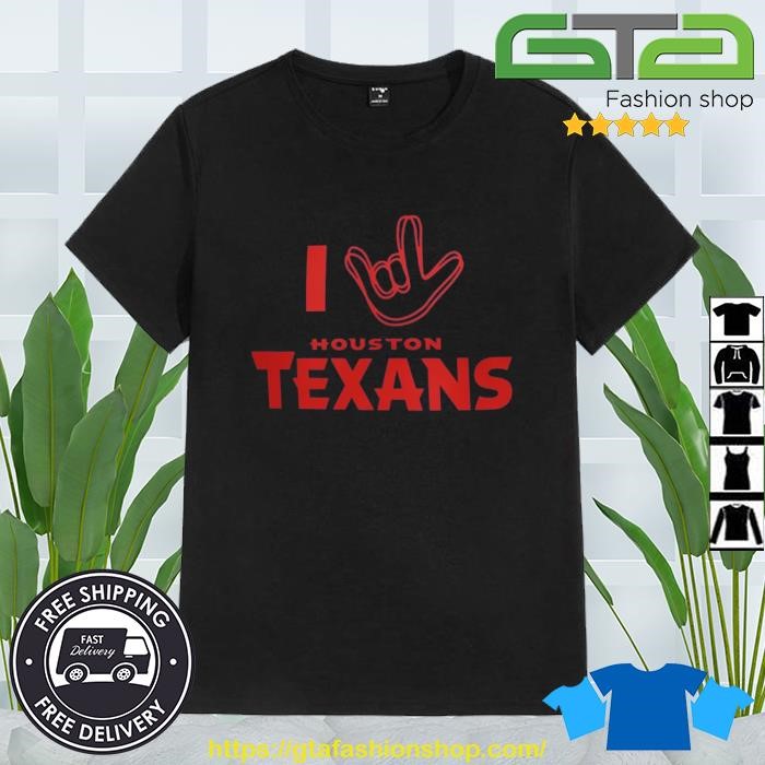 Official Houston Texans The NFL ASL Collection By Love Sign Tri-Blend T-Shirt