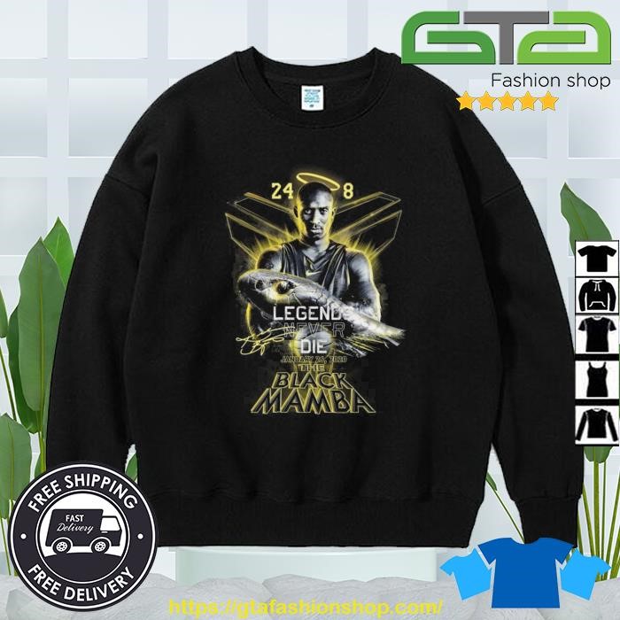 Official kobe Bryant Legend Never Die The Black Mamba Shirt, hoodie,  sweater, long sleeve and tank top