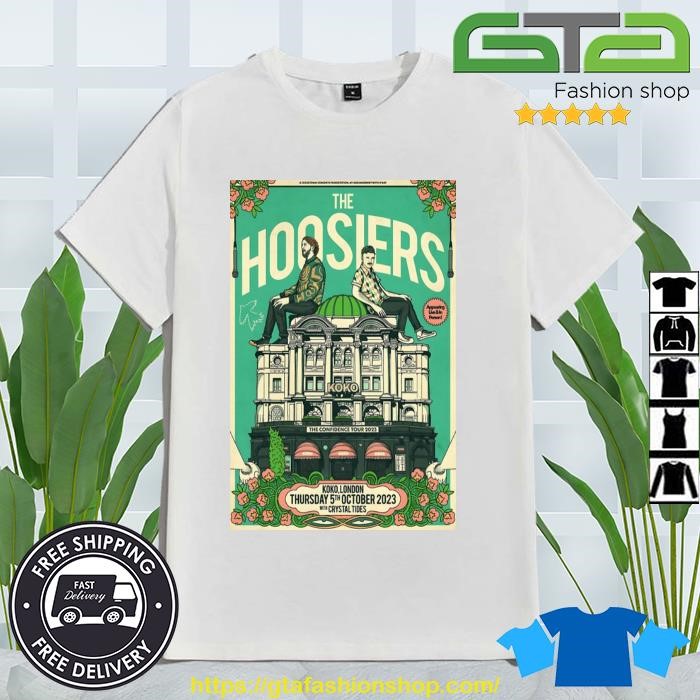 Official The Hoosiers with Crystal Tides The Confidence Tour 2023 Koko London Oct 5 2023 T-Shirt