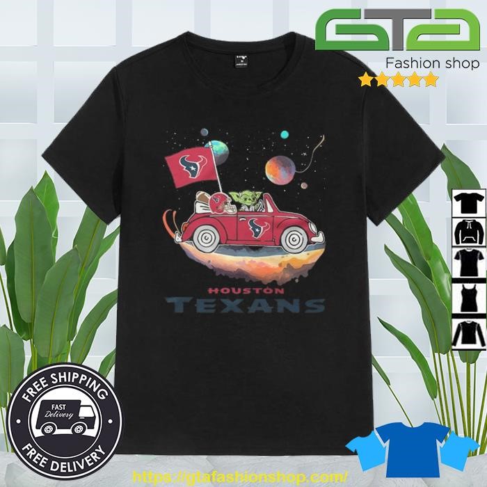 Baby Yoda Driving Car Houston Texans T-shirt, hoodie, sweater, long sleeve  and tank top