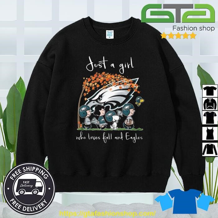 Just A Girl Who Love Fall And Philadelphia Eagles 2023 Shirt