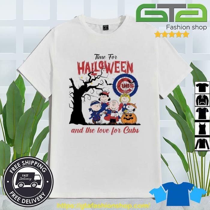 Peanuts Time For Halloween And The Love For Chicago Cubs Logo 2023