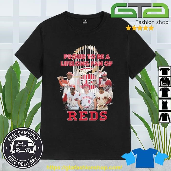 Official proud to be a lifelong fan of cincinnatI reds signatures 2023 T- shirt, hoodie, tank top, sweater and long sleeve t-shirt