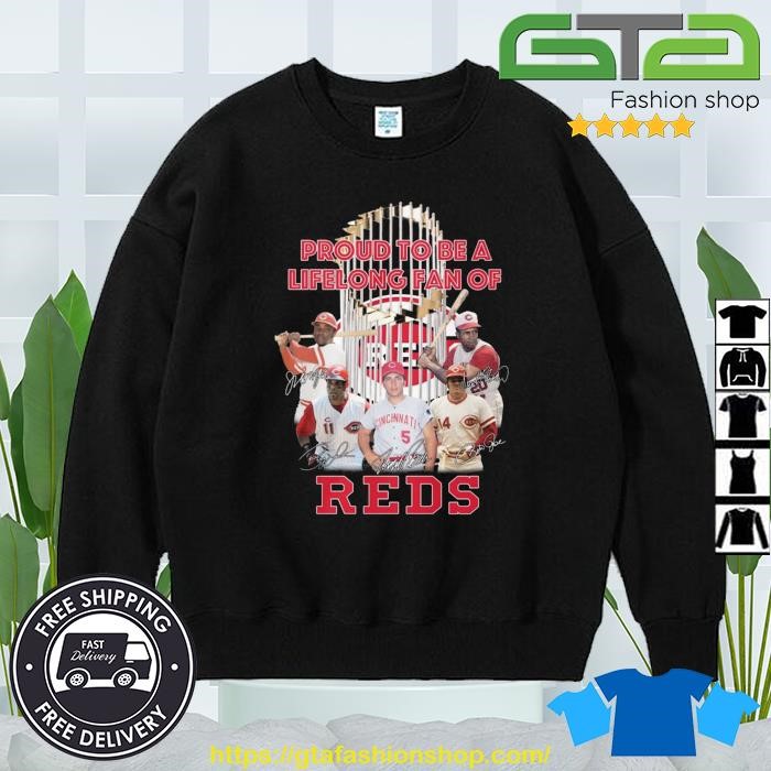 Official proud to be a lifelong fan of cincinnatI reds signatures 2023 T- shirt, hoodie, tank top, sweater and long sleeve t-shirt